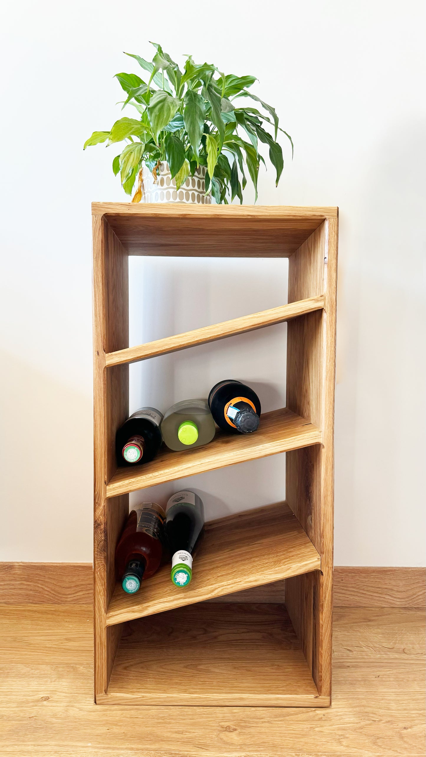 Meuble bouteilles de vin chêne massif - Ordena Ebenisterie