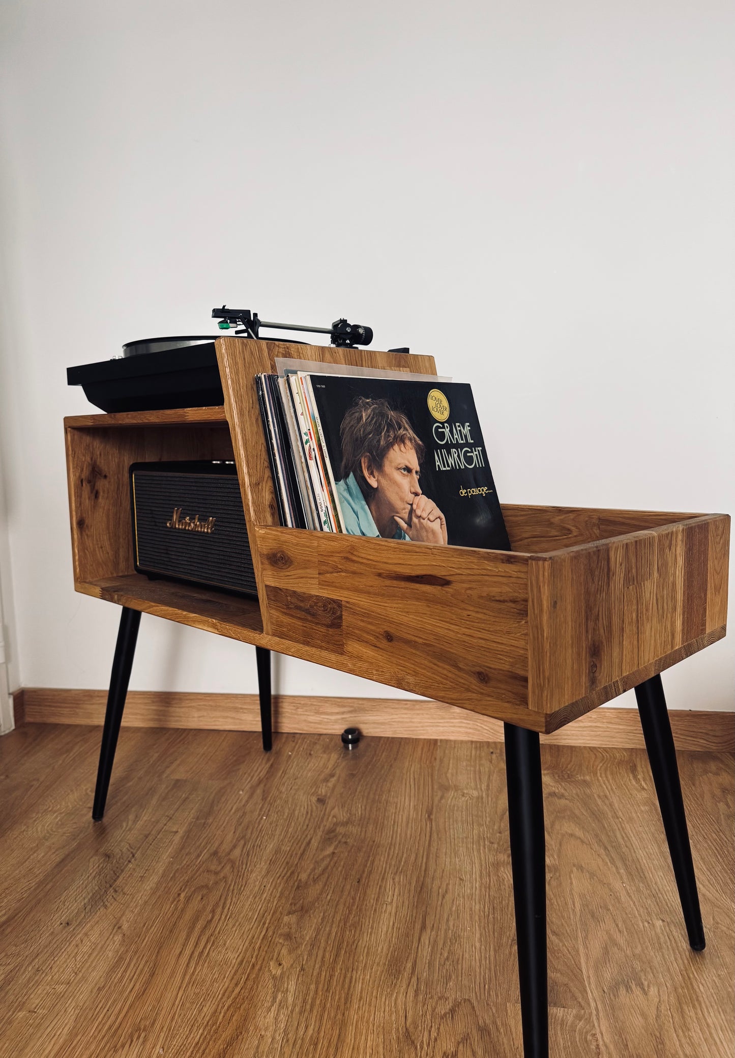Meuble a vinyle "l'original étendu", pour platine et rangement de vinyle