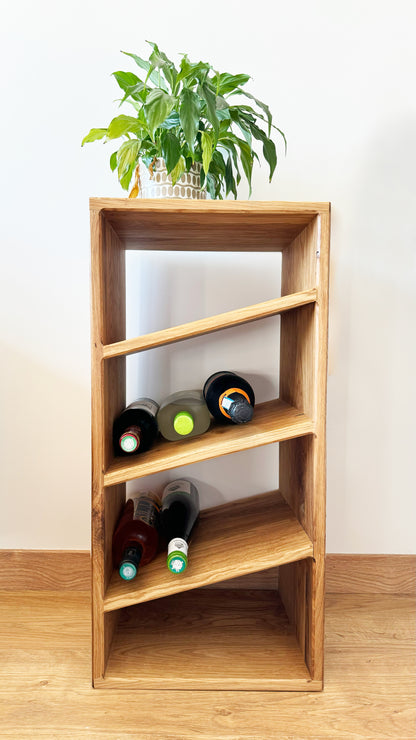Meuble bouteilles de vin chêne massif - Ordena Ebenisterie