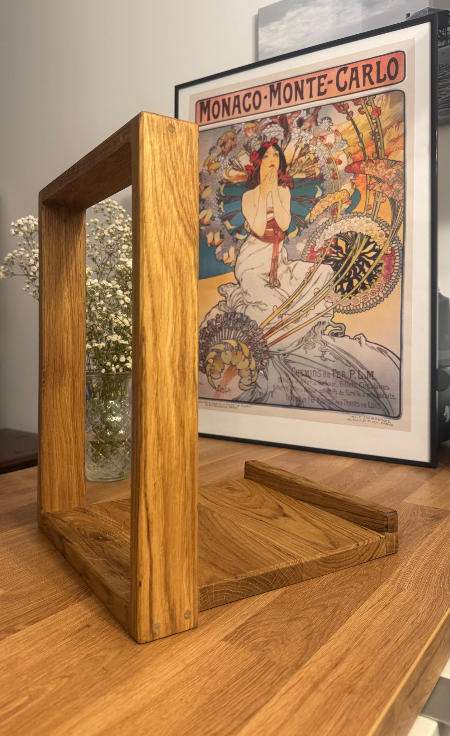 Porte disque vinyle chêne massif