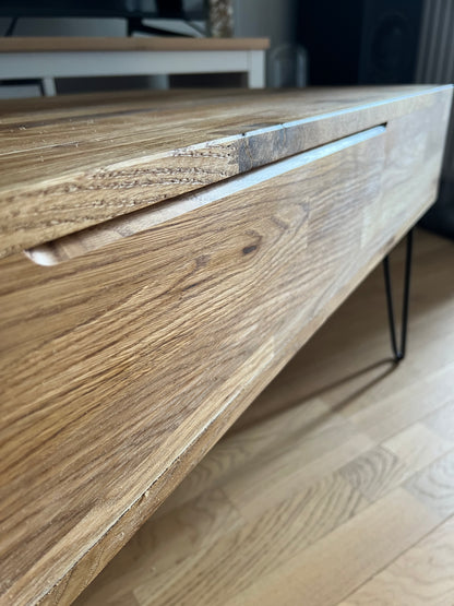 Table basse relevable bois massif L'atelier du meuble scandinave
